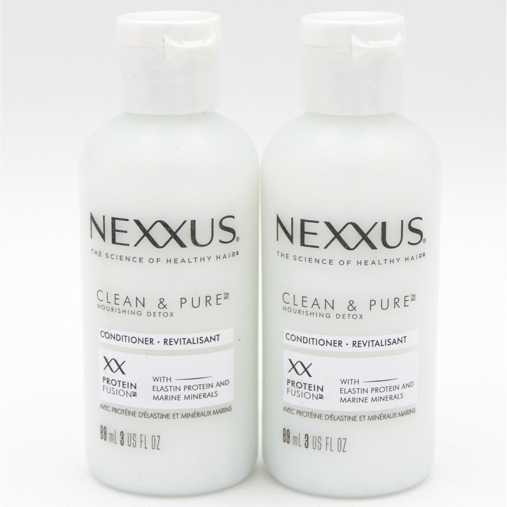 Nexxus Clean & Pure Nourishing Detox Conditioner‎ 2 Pack Travel Size 3 fl oz Ea